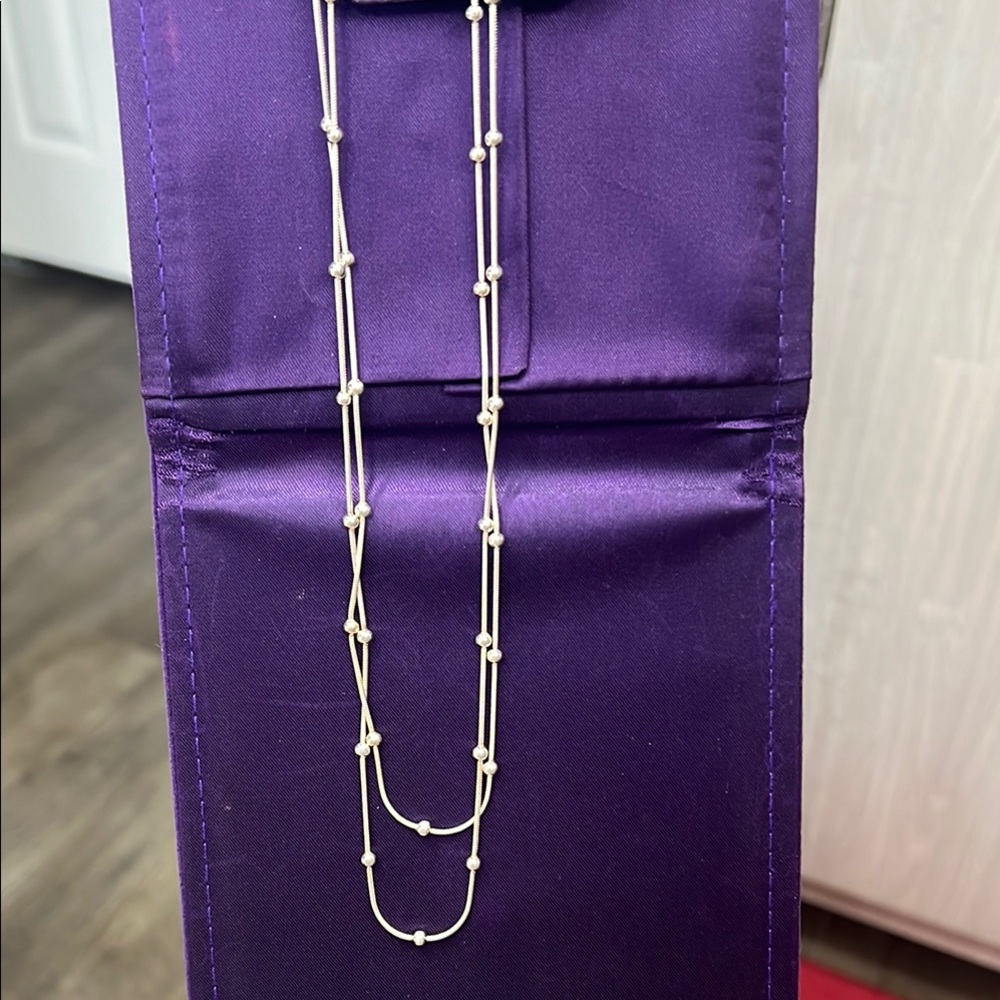 Sterling silver Necklaces (2) JTV 17.5” and 19.5”